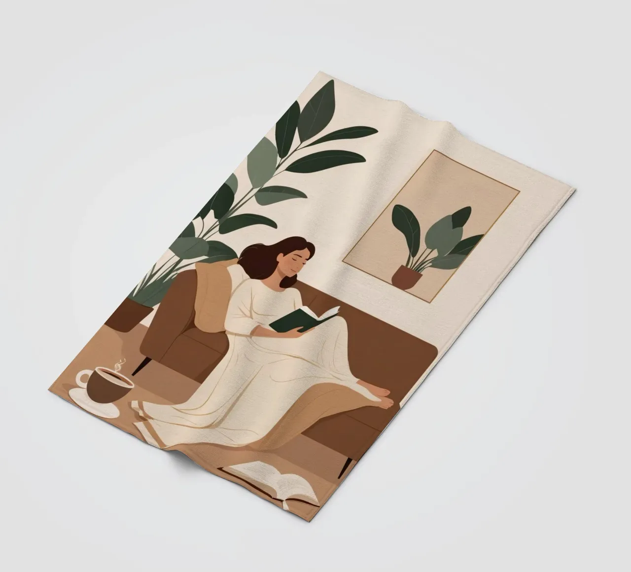 Abendliche Flucht Fleecedecke von Maison Solis