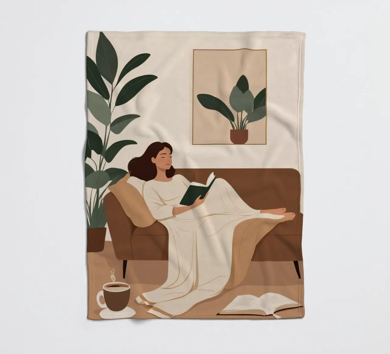 Abendliche Flucht Fleecedecke von Maison Solis