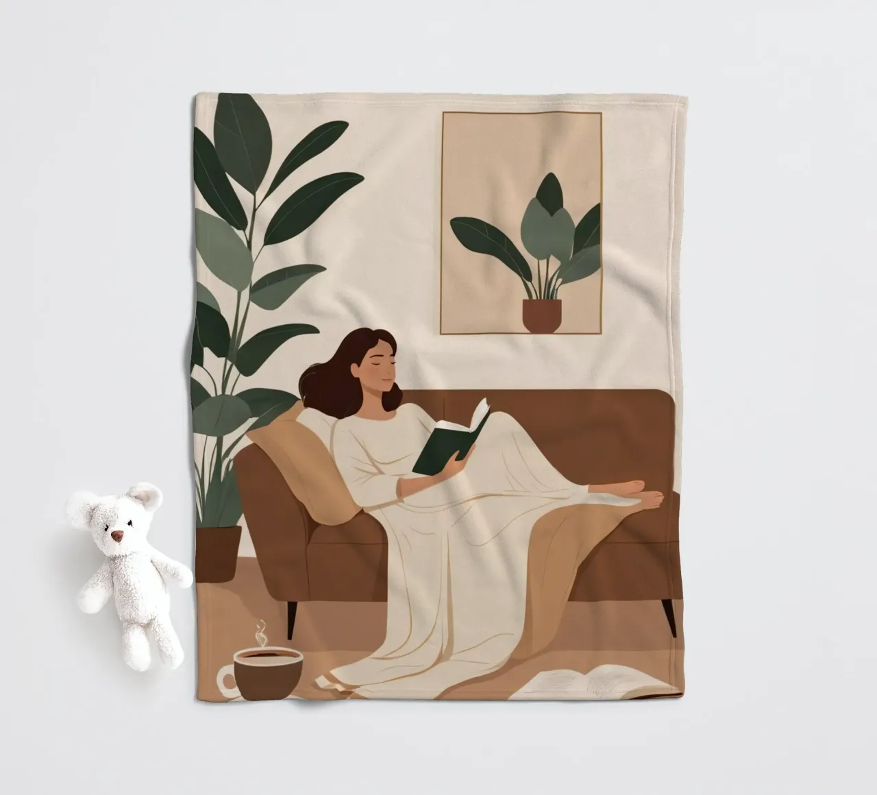 Abendliche Flucht Fleecedecke von Maison Solis