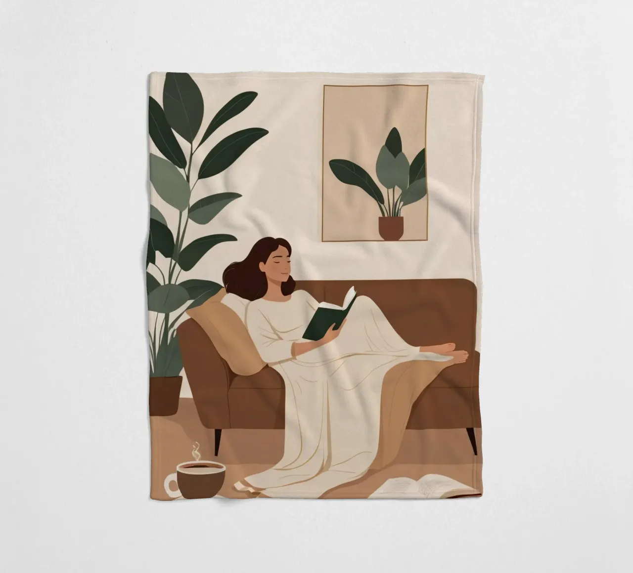 Abendliche Flucht Fleecedecke von Maison Solis