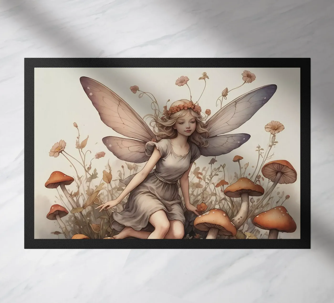 Fata dei funghi zerbino da Eva Nev