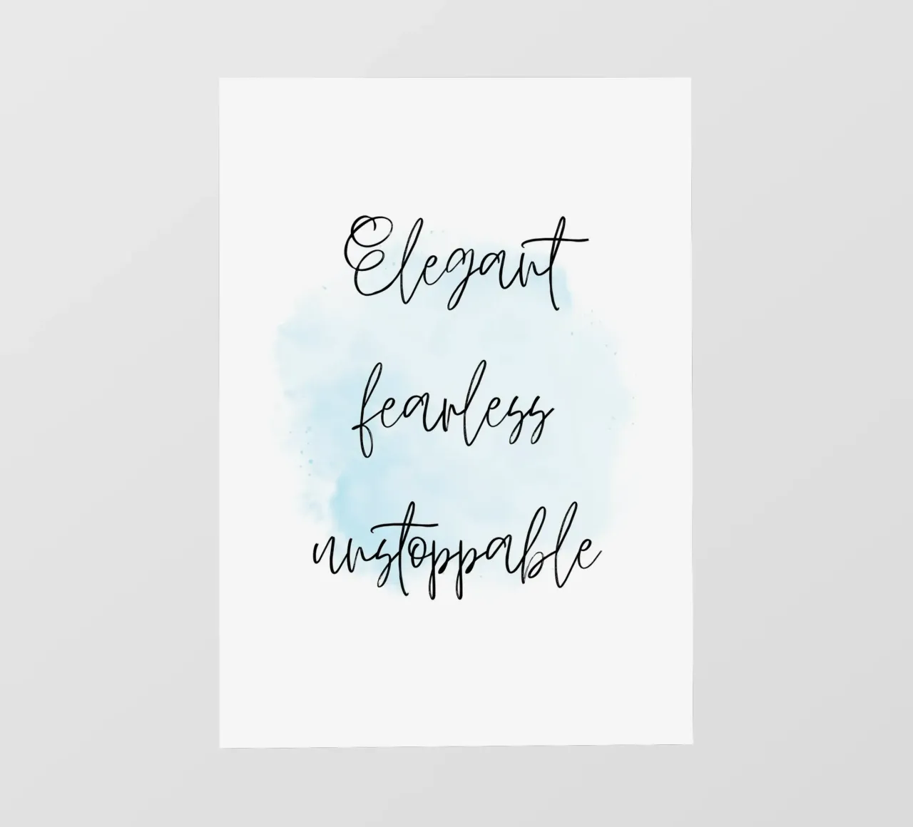 Elegant fearless unstoppable pvc-zeil van Quotes on walls