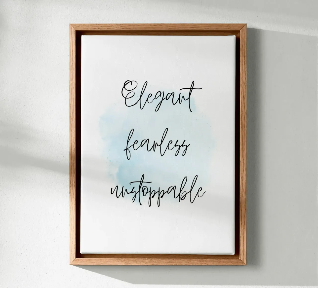 Elegant fearless unstoppable canvas van Quotes on walls