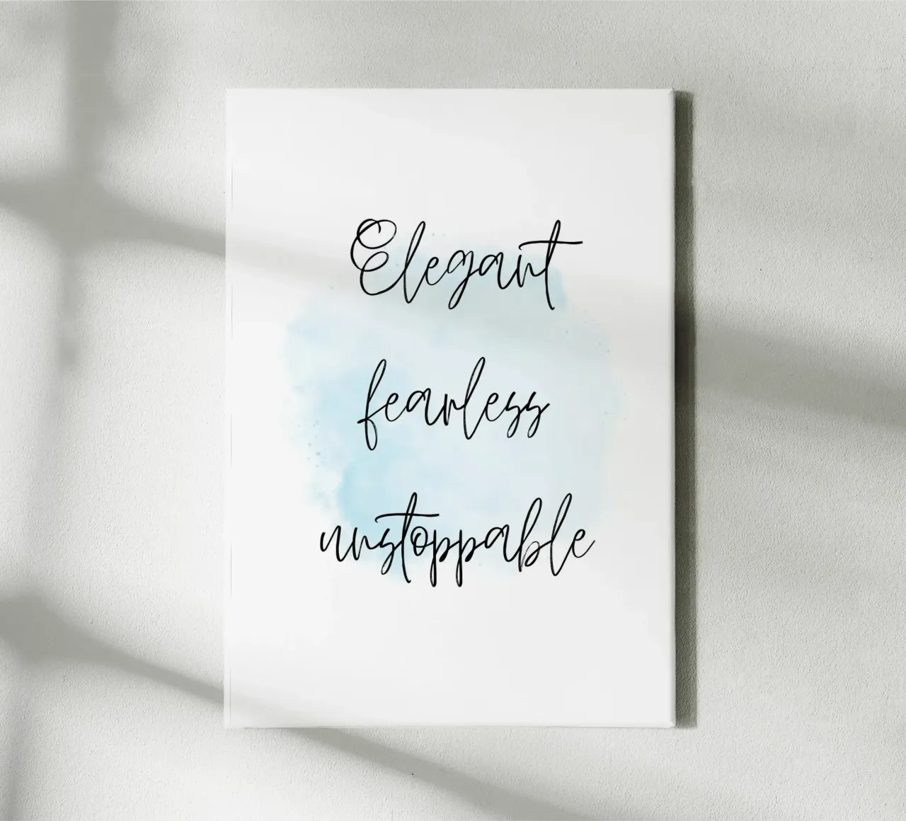 Elegant fearless unstoppable canvas van Quotes on walls