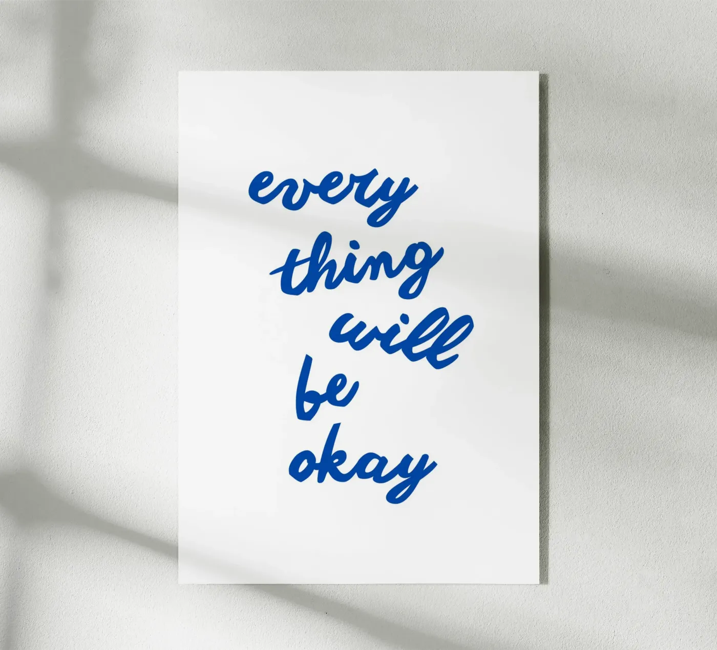 Everything will be okay plexiglas de Quotes on walls
