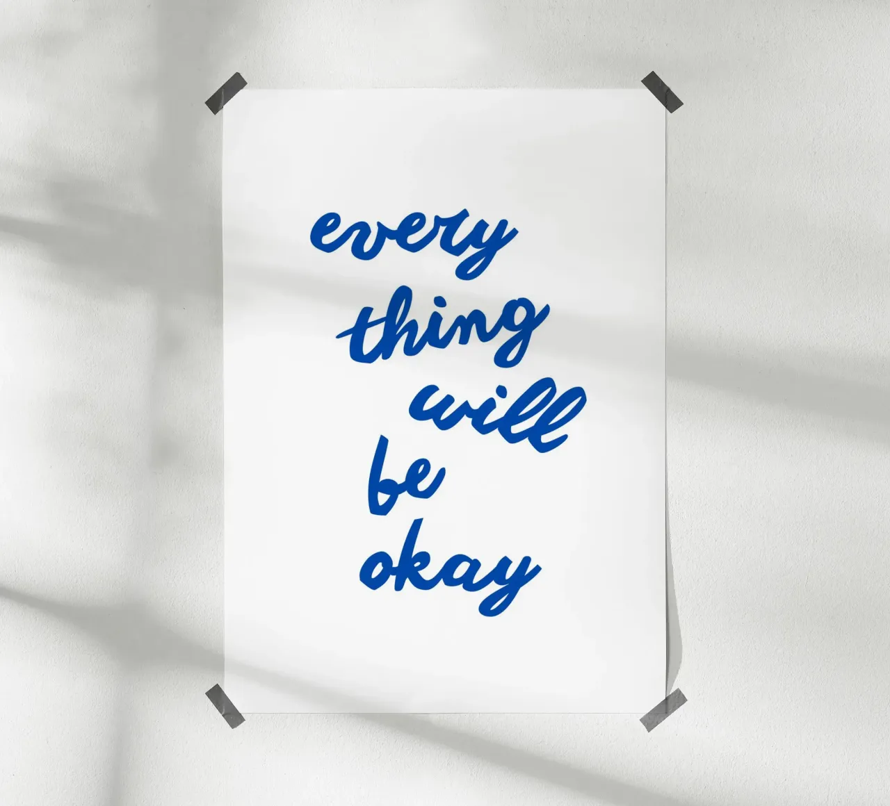 Everything will be okay poster da Quotes on walls