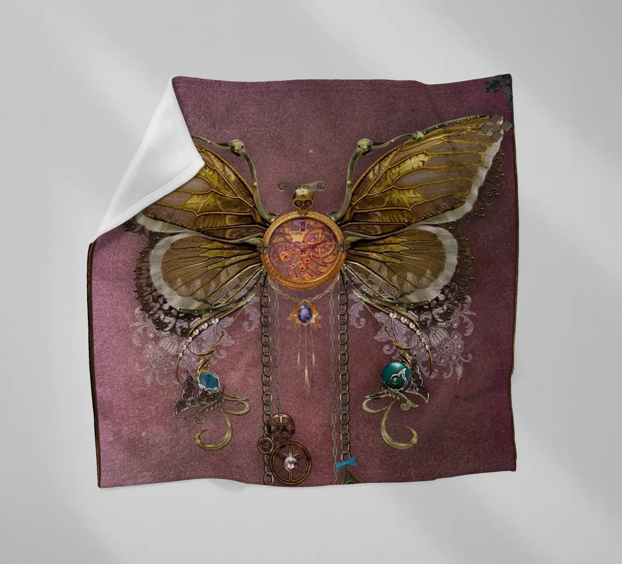 Farfalla steampunk coperta in pile da Eva Nev
