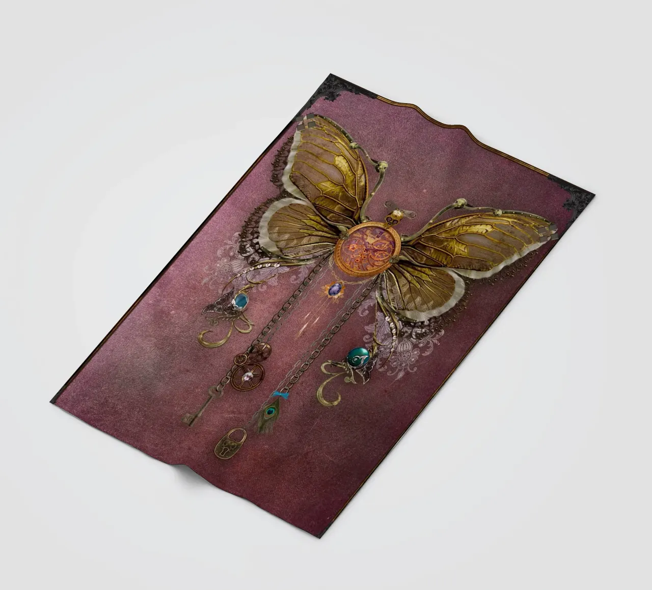 Farfalla steampunk coperta in pile da Eva Nev