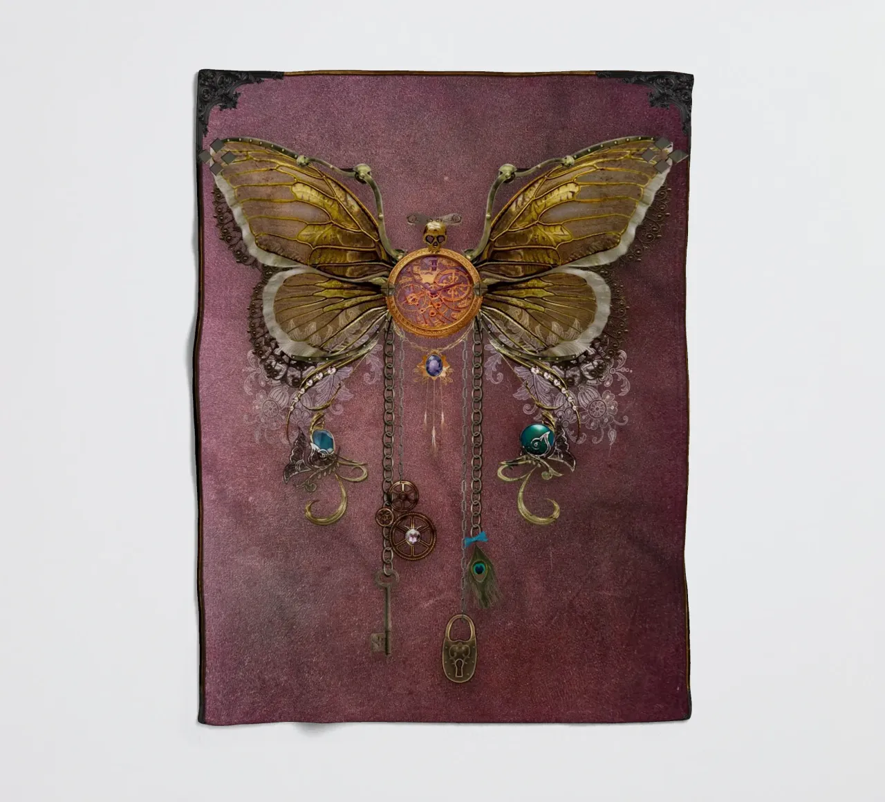 Farfalla steampunk coperta in pile da Eva Nev