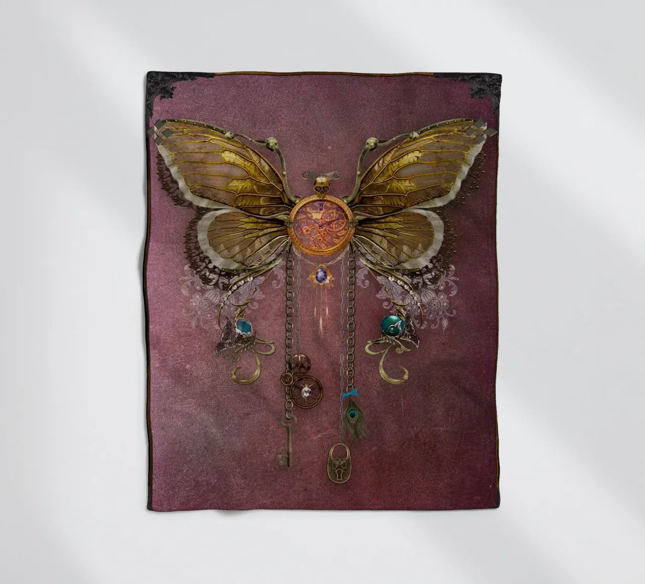 Farfalla steampunk coperta in pile da Eva Nev