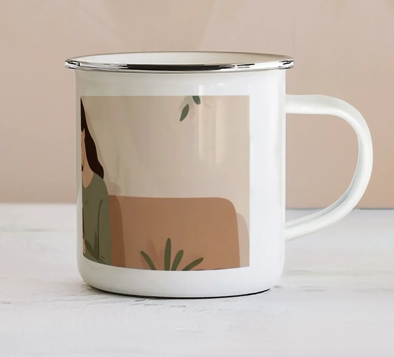 Capitoli della calma tazza in smalto da Maison Solis