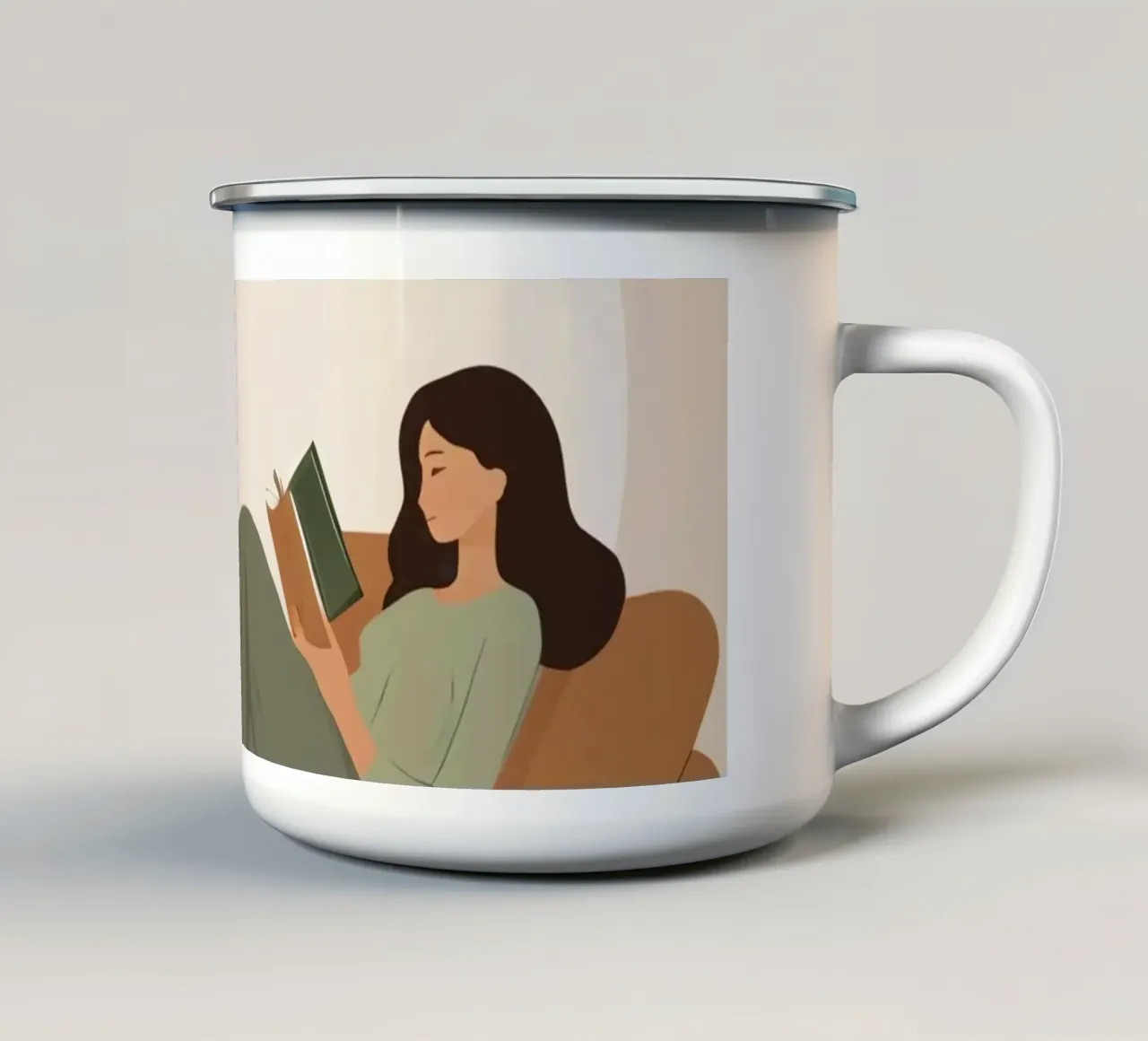 Ritiro tranquillo tazza in smalto da Maison Solis