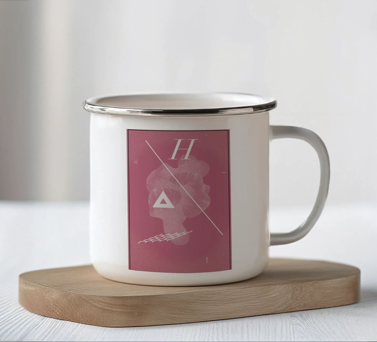 w h a t tazza in smalto da Andreas Jarner