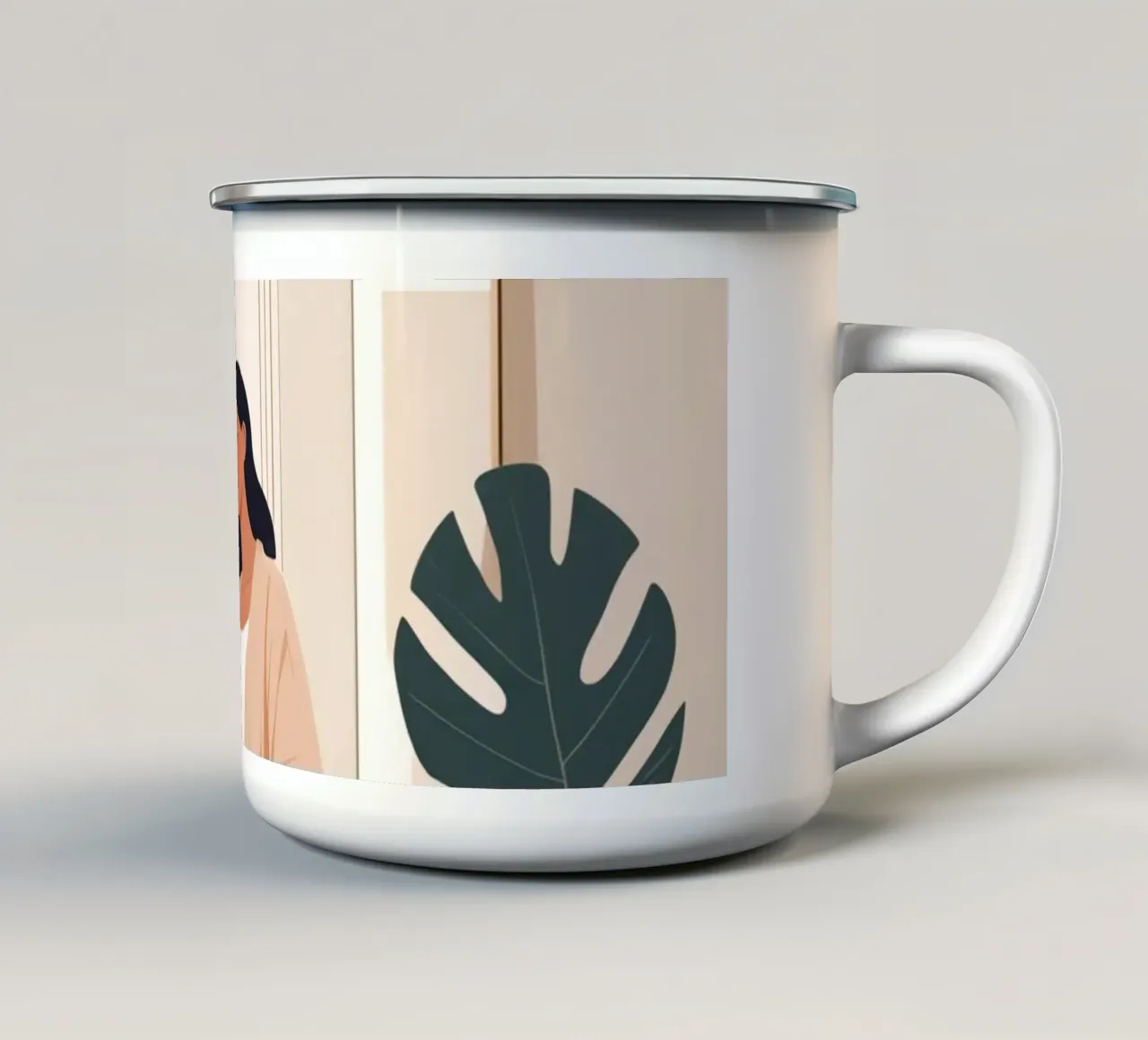 Morbido bagliore mattutino tazza in smalto da Maison Solis