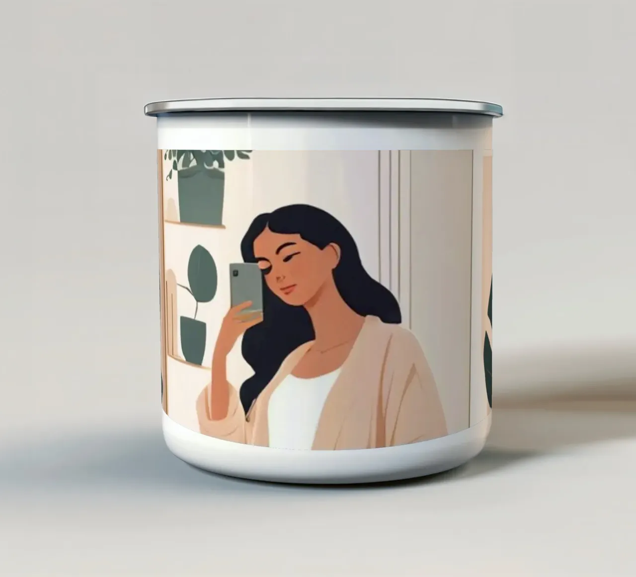 Morbido bagliore mattutino tazza in smalto da Maison Solis