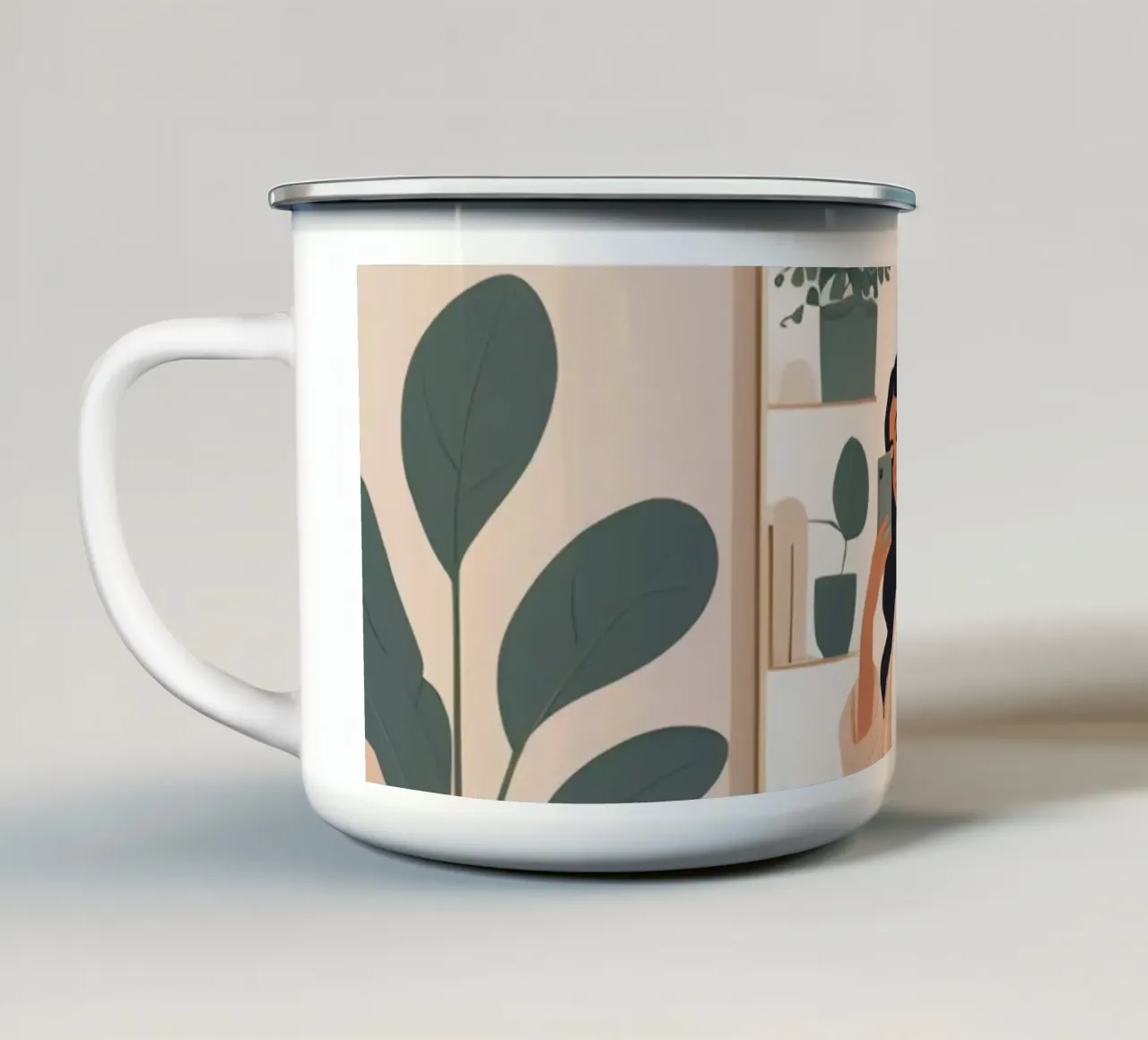 Morbido bagliore mattutino tazza in smalto da Maison Solis