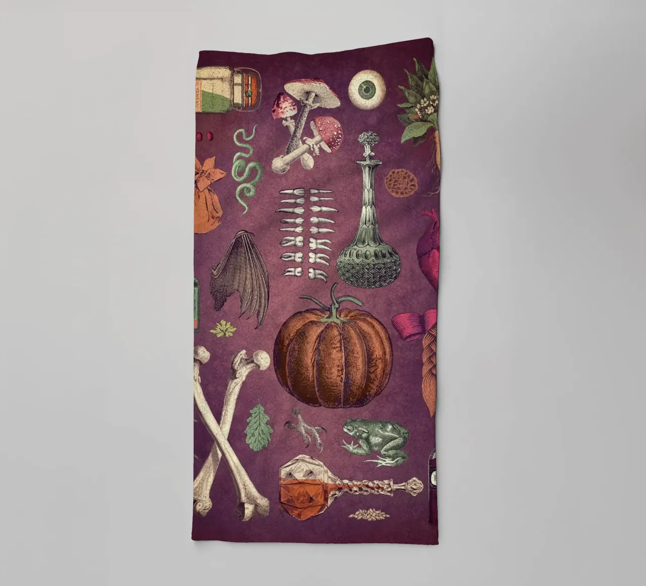 Collage Basic Ingredients for a Witch towel by Eva Nev