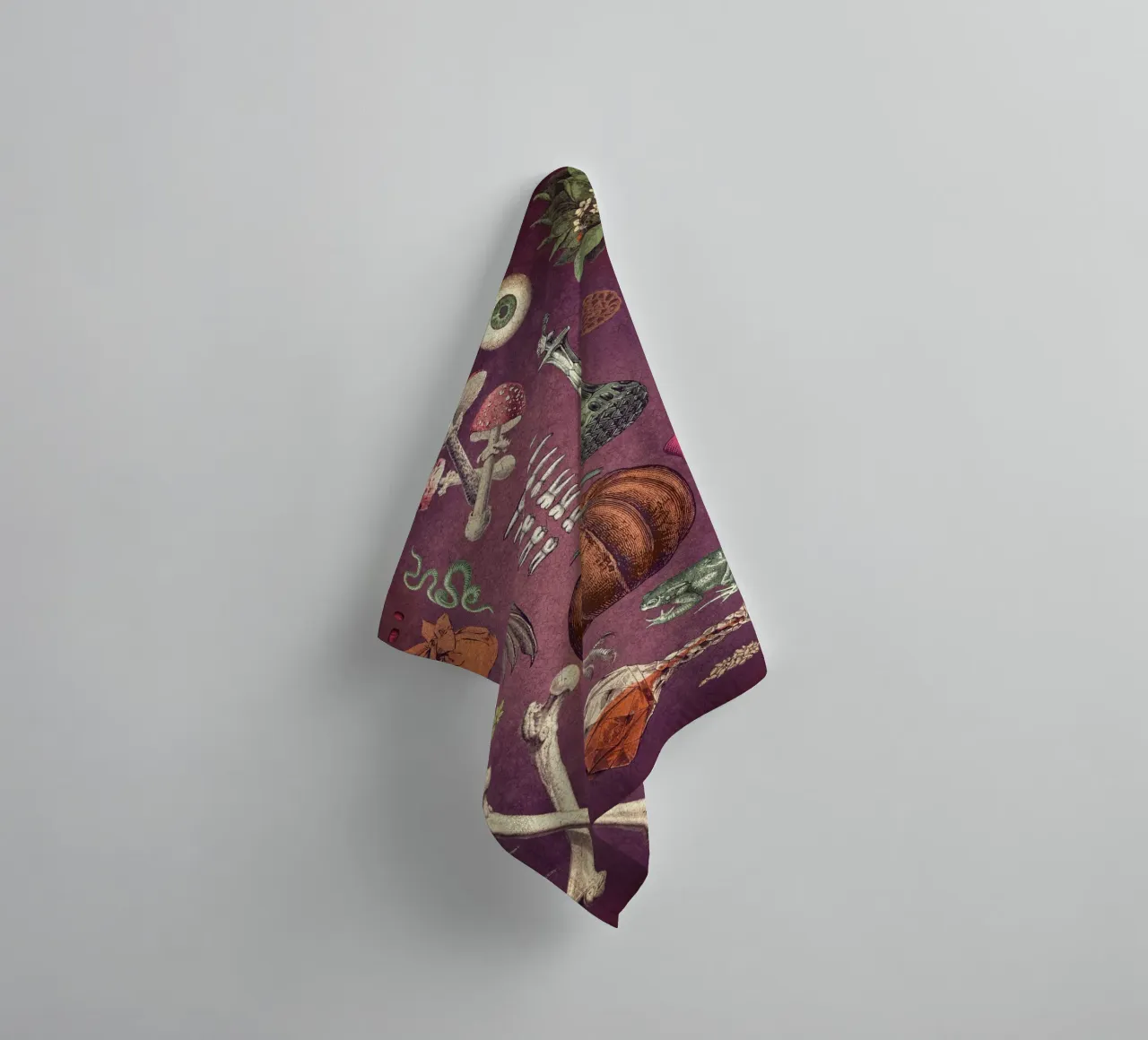 Collage Basic Ingredients for a Witch towel by Eva Nev