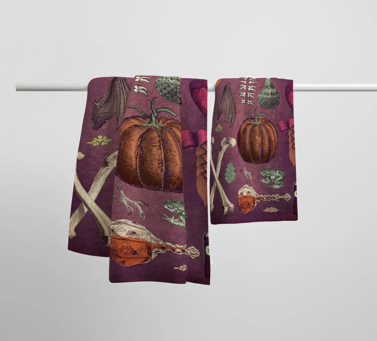 Collage Basic Ingredients for a Witch towel by Eva Nev