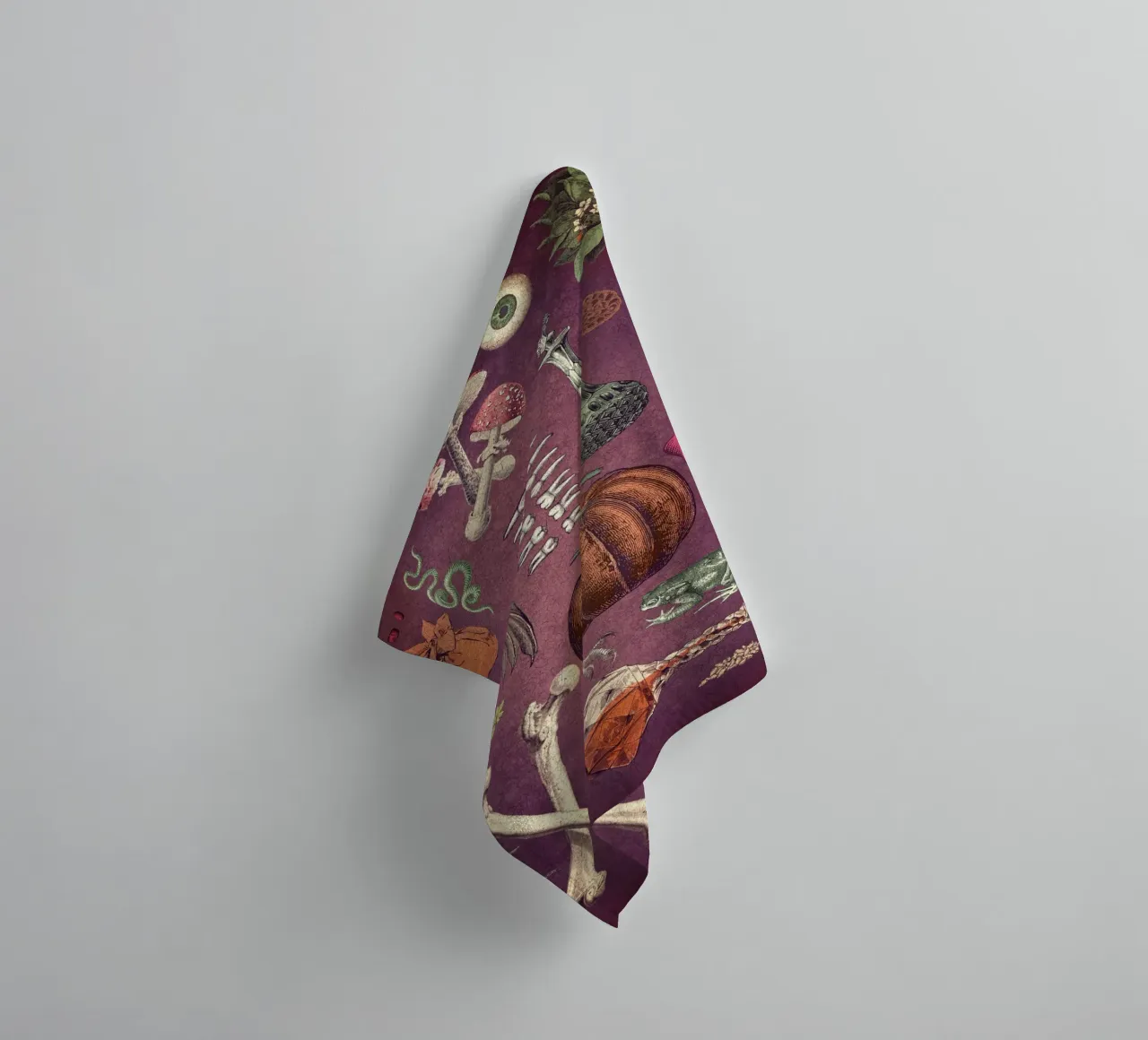 Collage Basic Ingredients for a Witch towel by Eva Nev