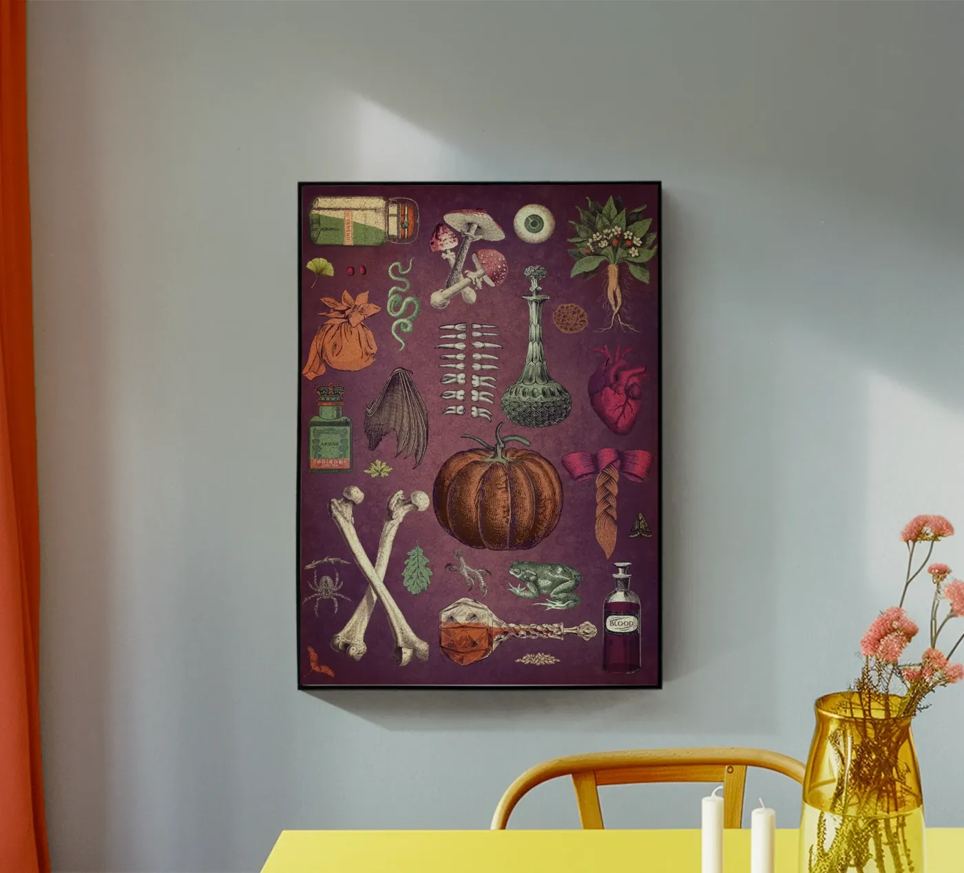 Collage Basic Ingredients for a Witch plexiglass da Eva Nev