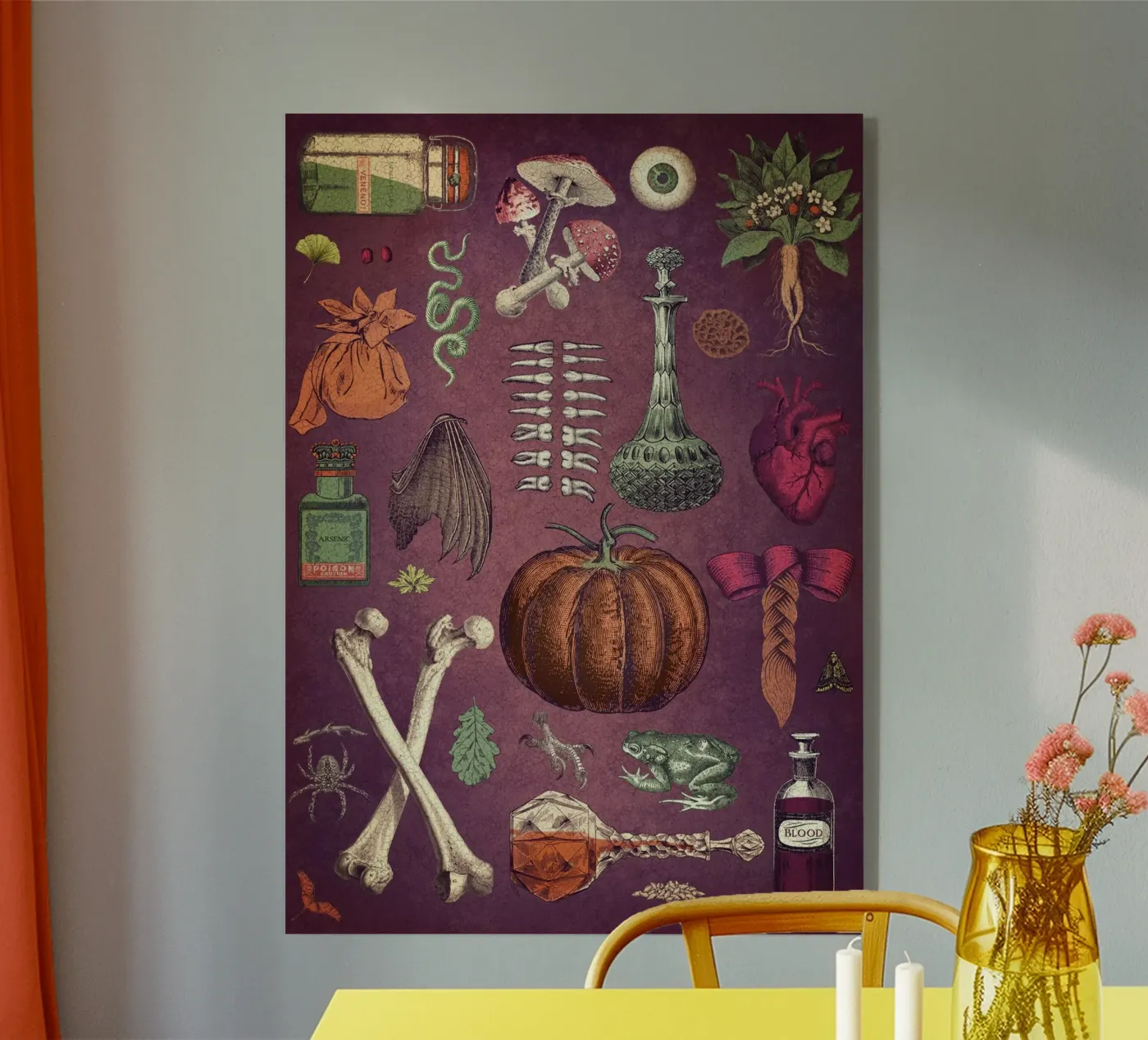 Collage Basic Ingredients for a Witch plexiglass da Eva Nev