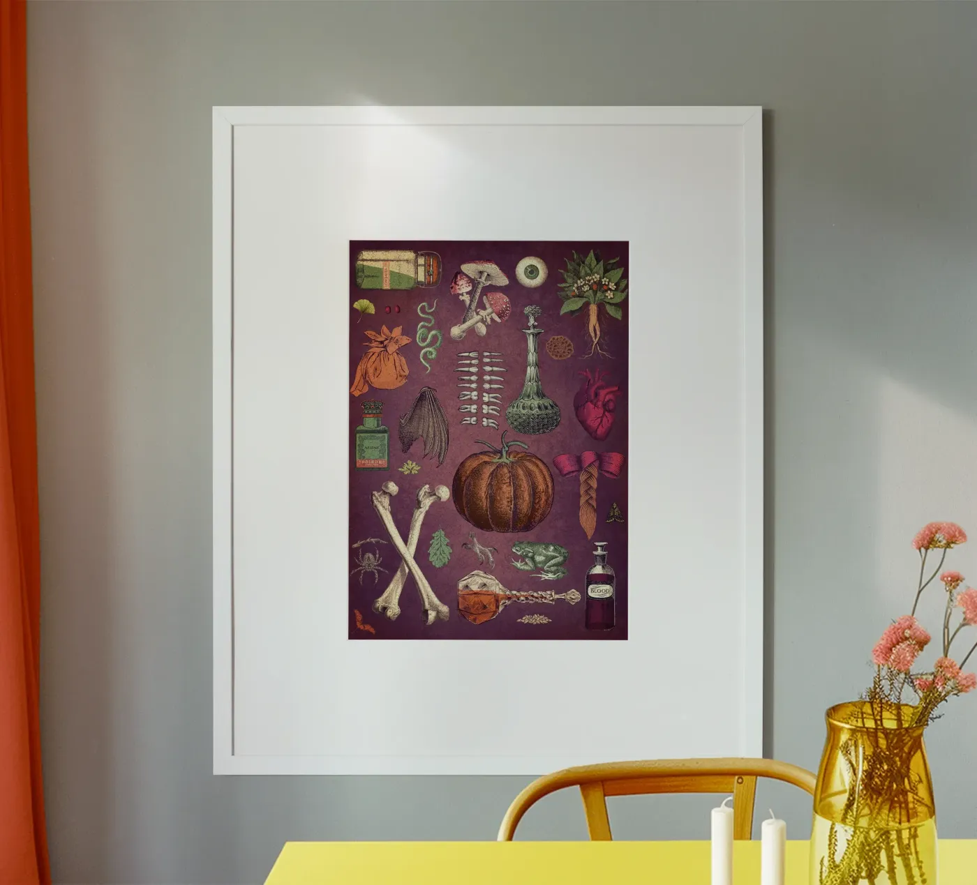 Collage Basic Ingredients for a Witch poster by Eva Nev