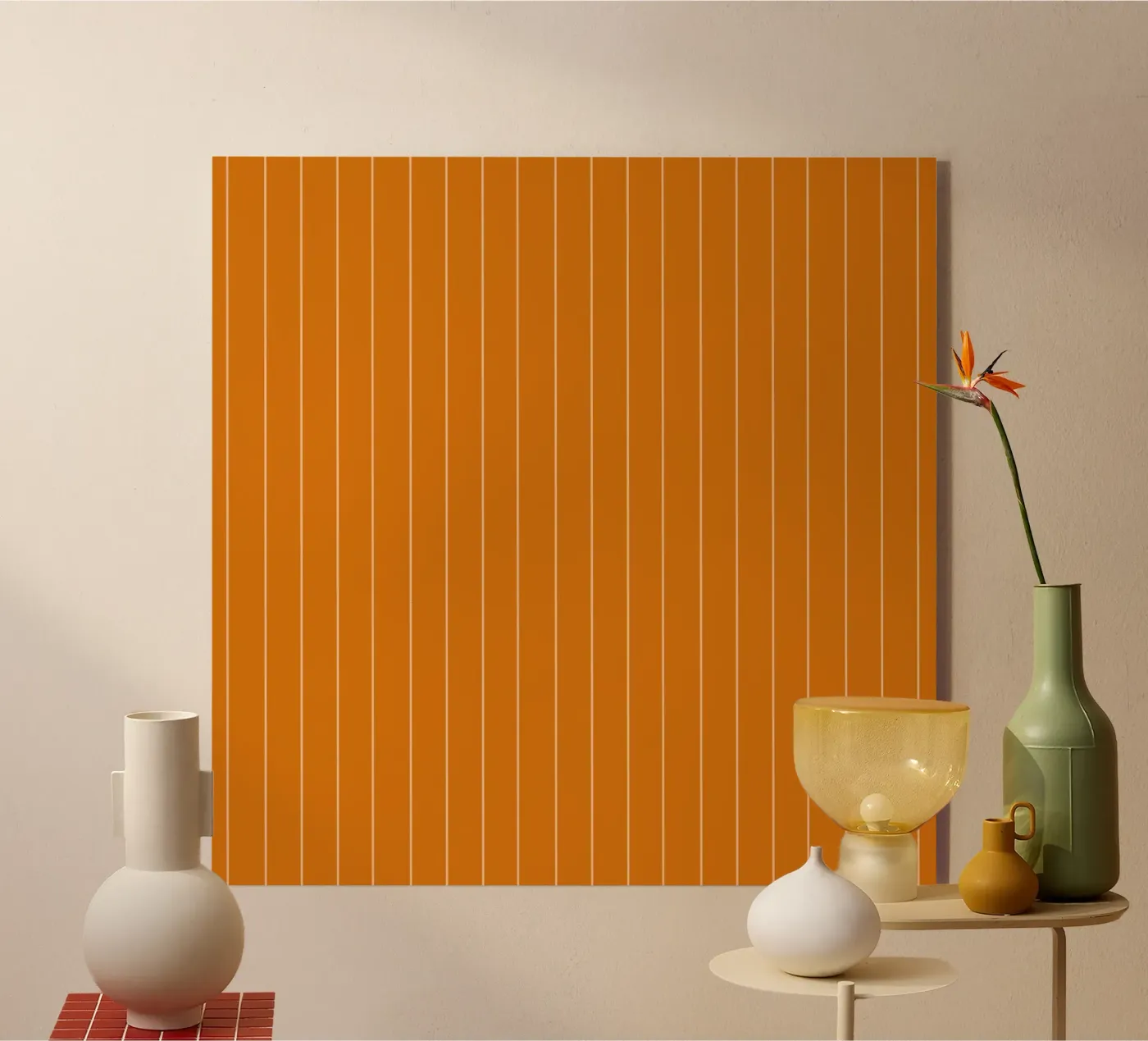 Thin Orange Lines plexiglas de Timeless moderna