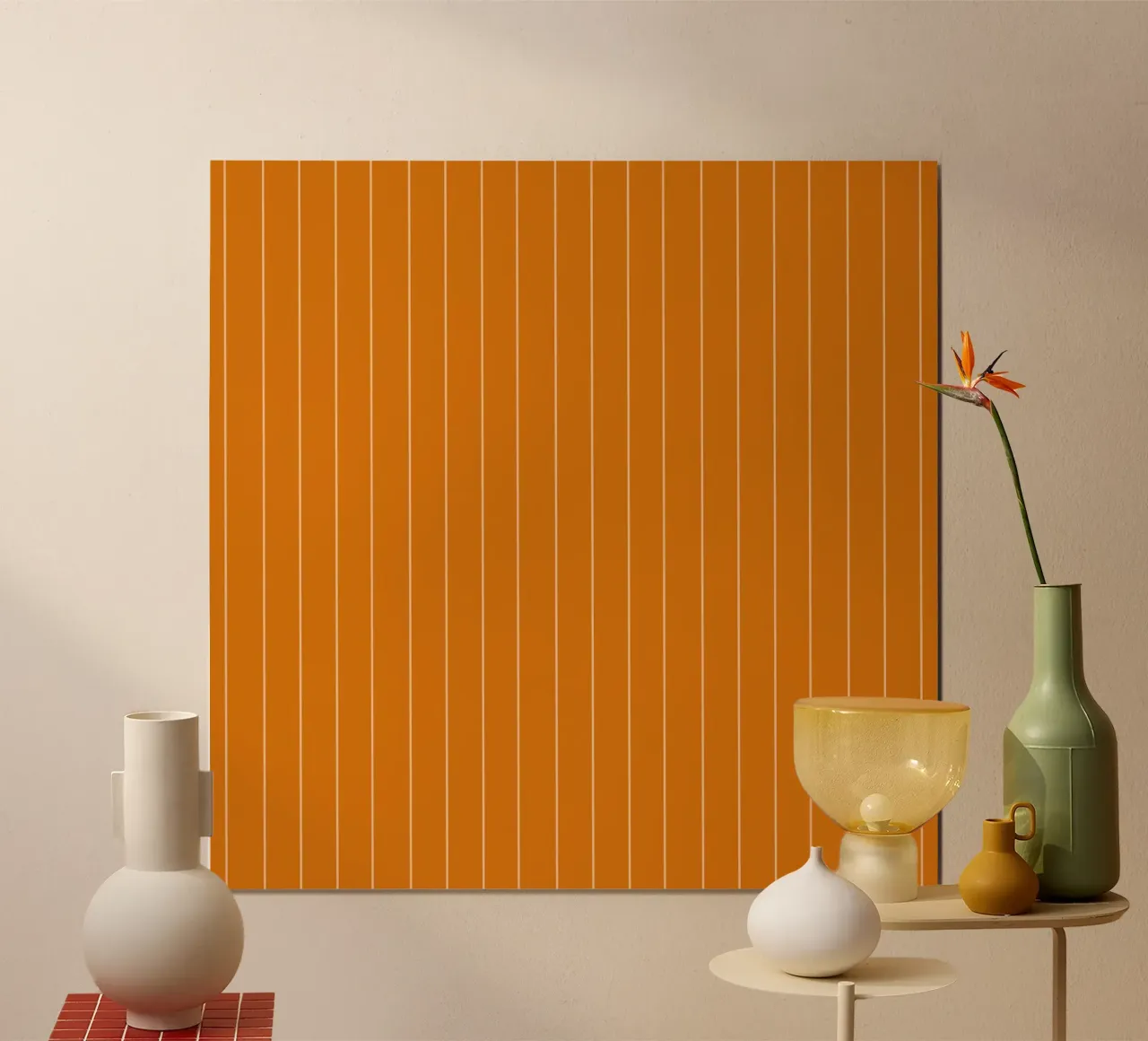 Thin Orange Lines poster by Timeless moderna
