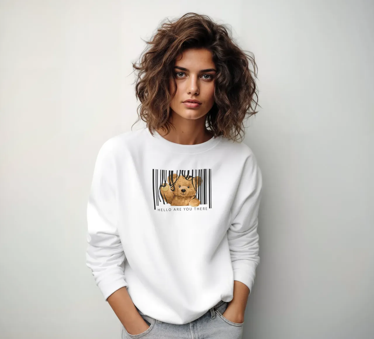 Ciao Are You There Bär felpa da Bear Tees