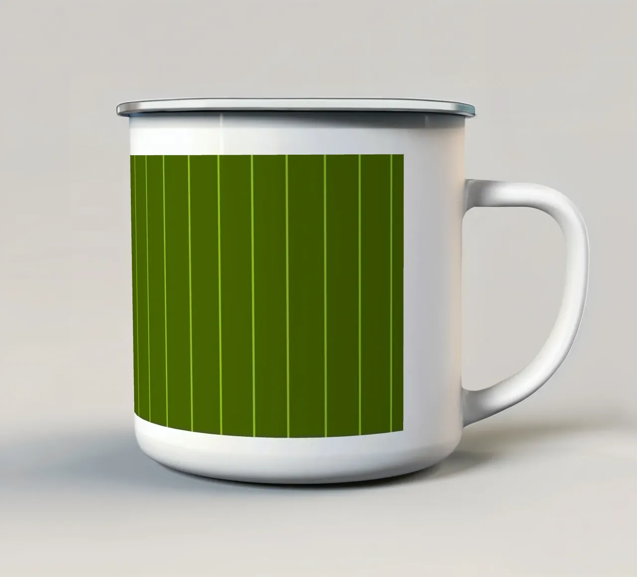 Linee verdi sottili tazza in smalto da Timeless moderna