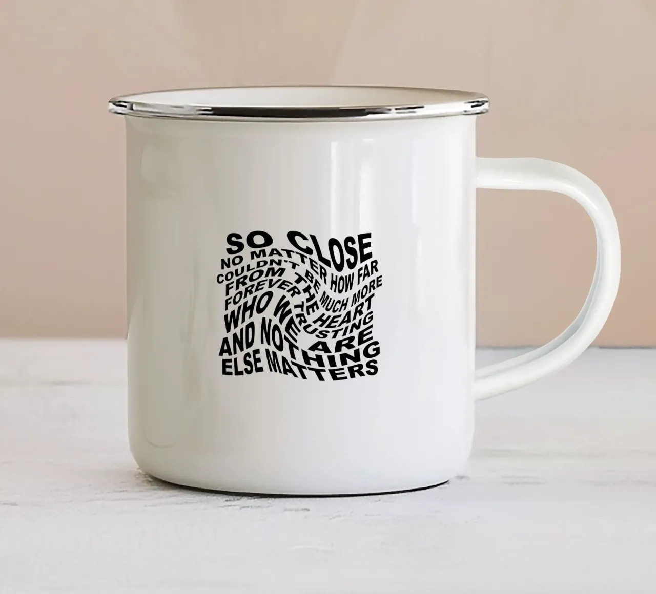 Nient'altro conta tazza in smalto da Gunawan Rb
