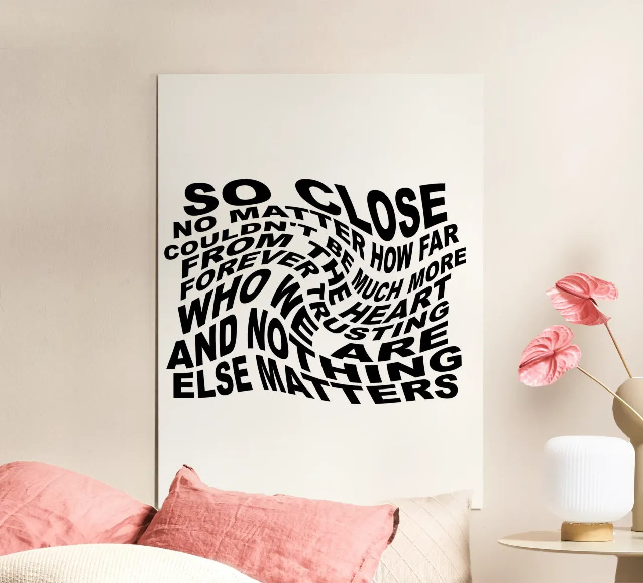 Nient'altro conta poster con telaio in plastica da Gunawan Rb
