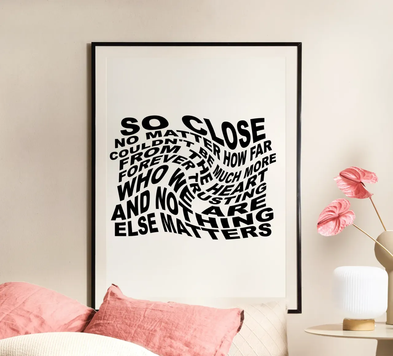 Nient'altro conta poster con telaio in plastica da Gunawan Rb