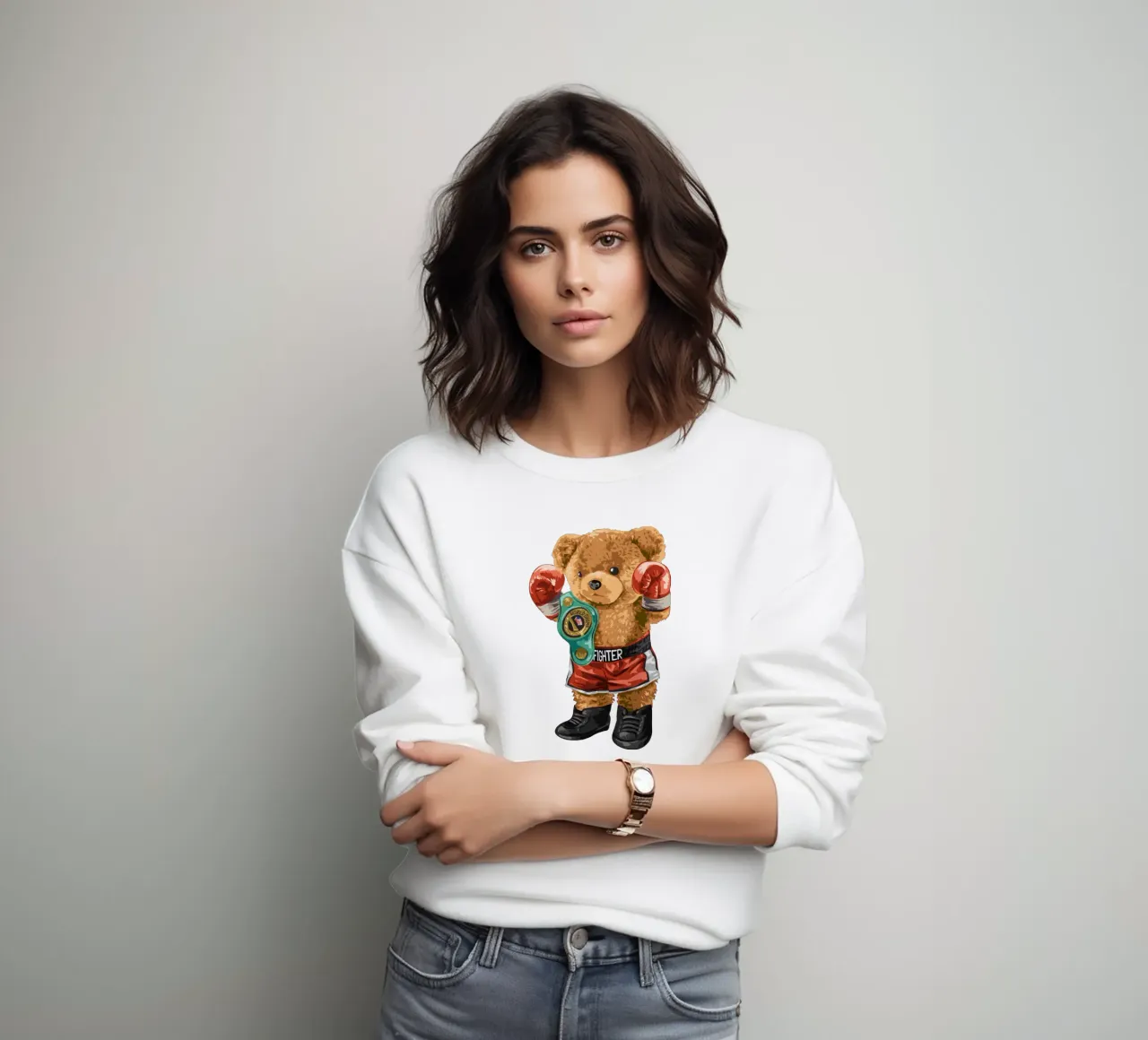 Orso pugile felpa da Bear Tees