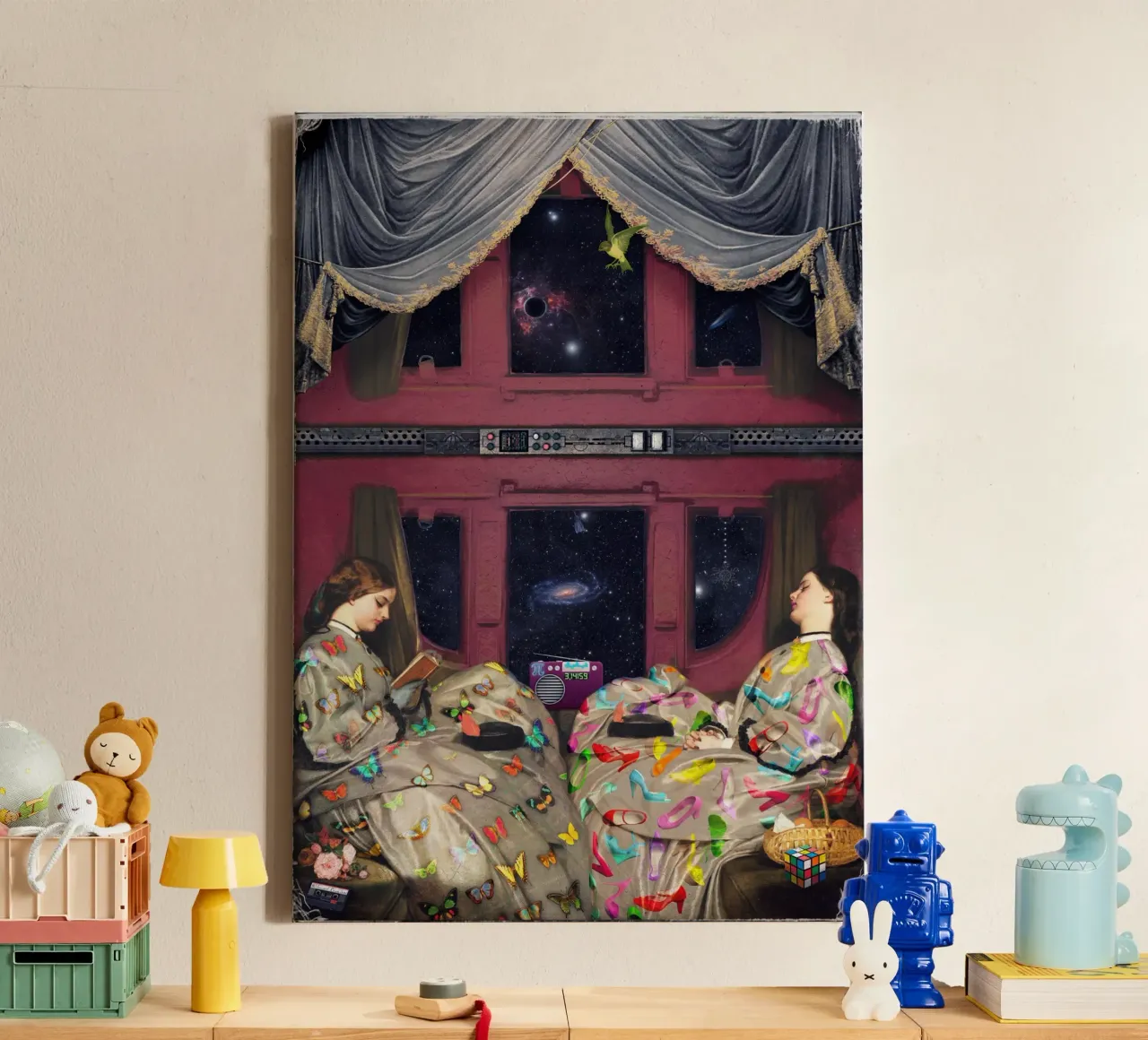 Attraverso l'universo tela con Cornice a cassetta da Eva Nev