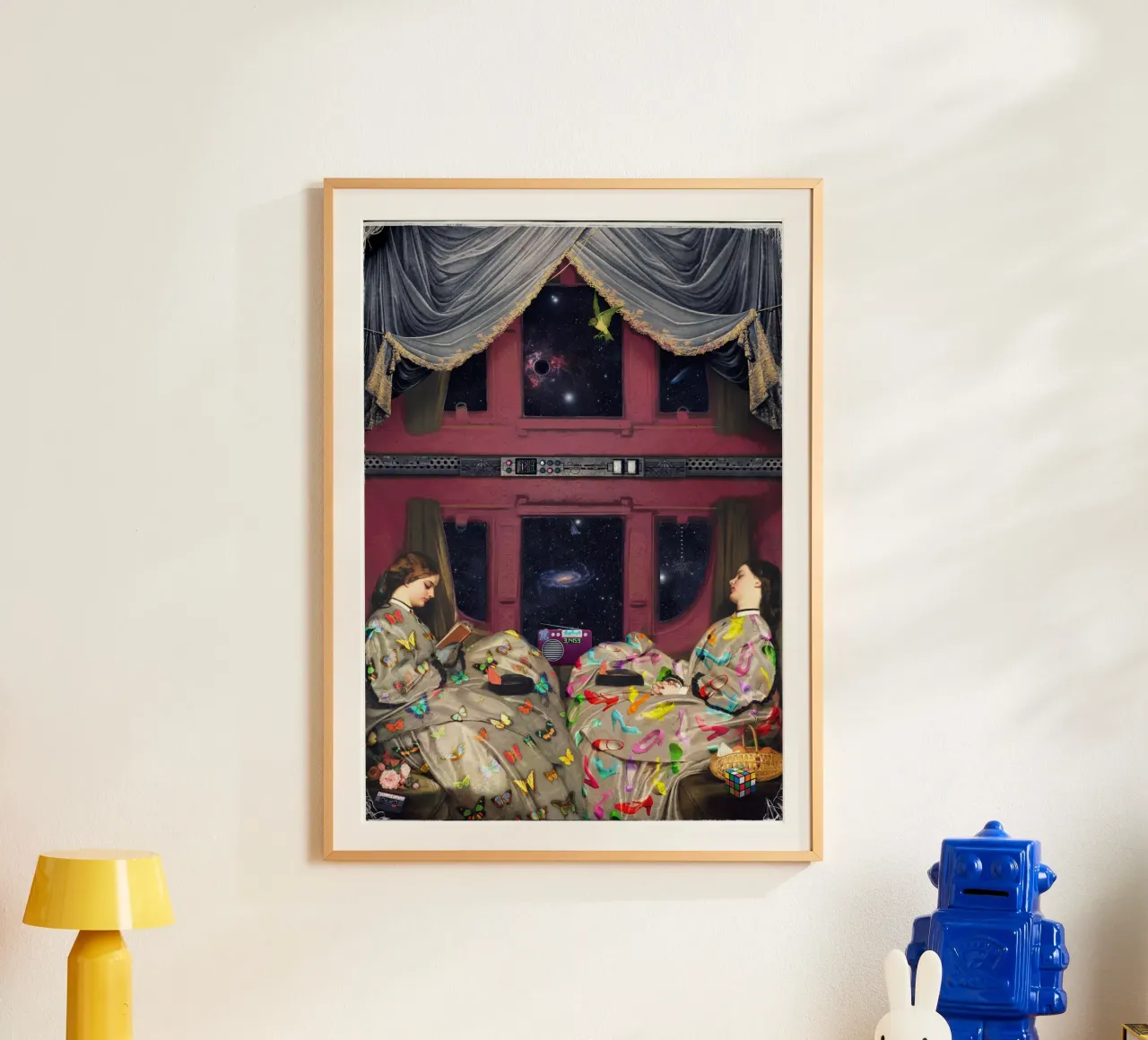 Attraverso l'universo poster con telaio in alluminio da Eva Nev