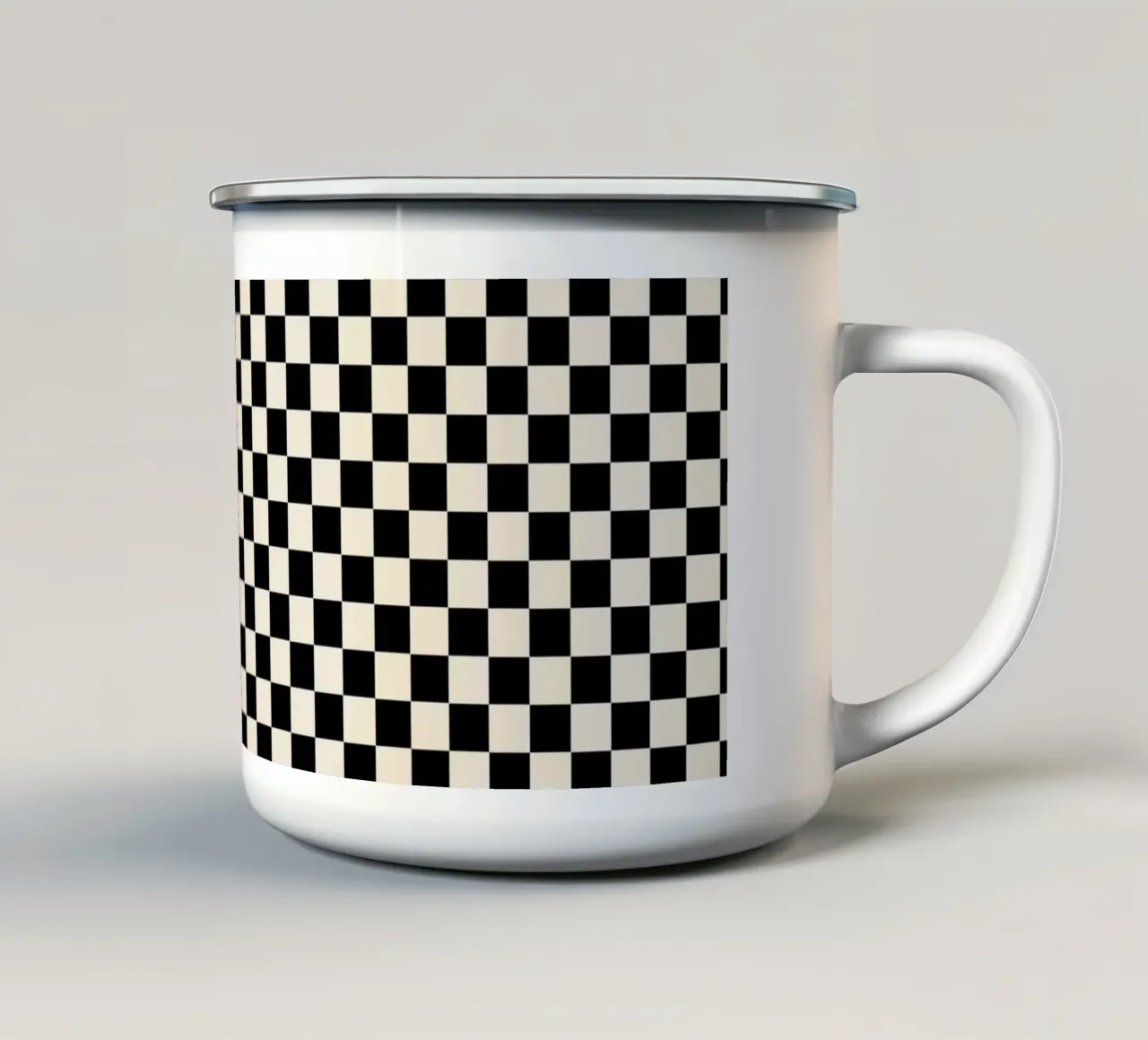 Quadri piccoli neri tazza in smalto da Timeless moderna