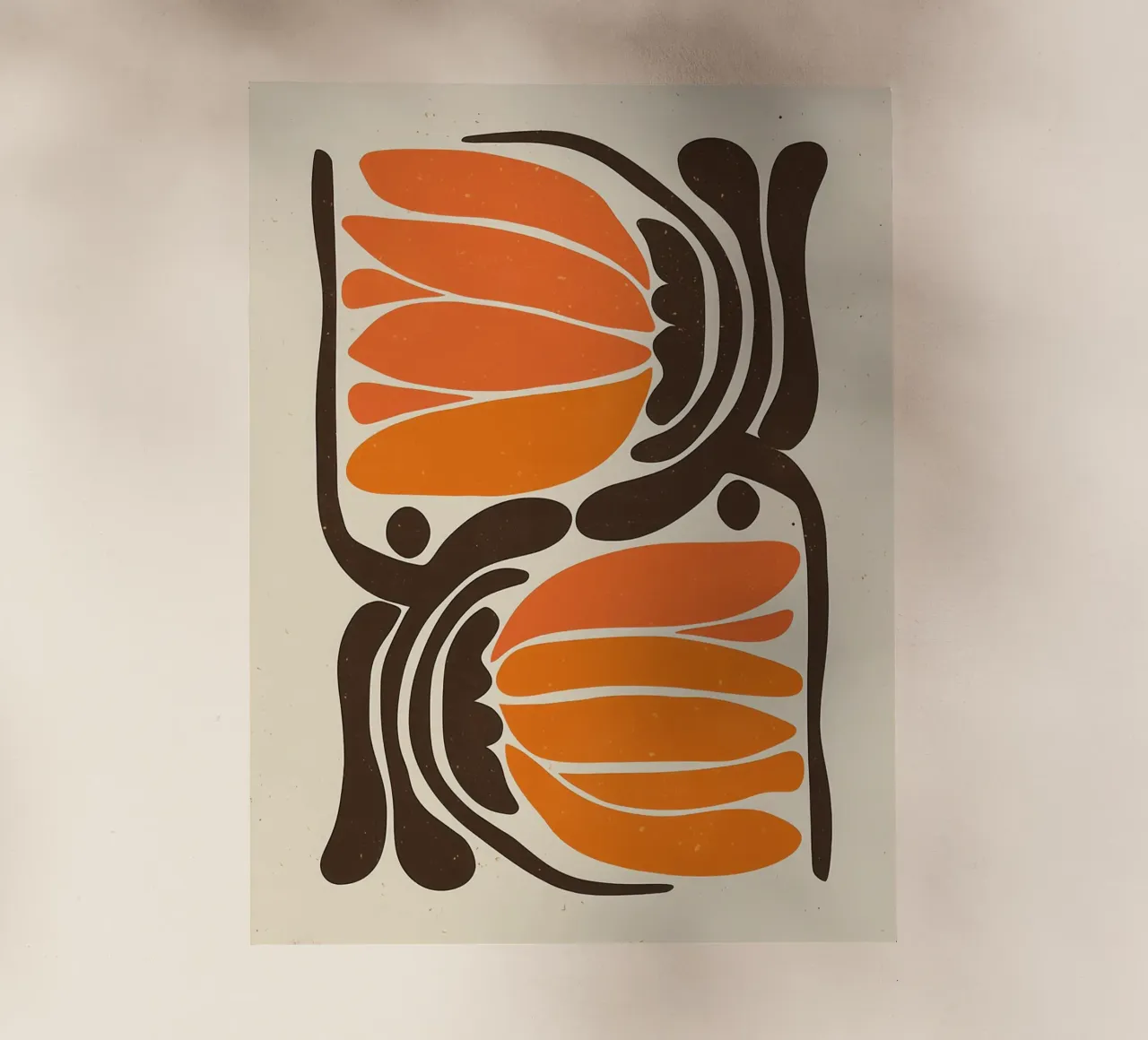 Astrazione botanica in marrone e arancio pellicola backlit da Autofocus