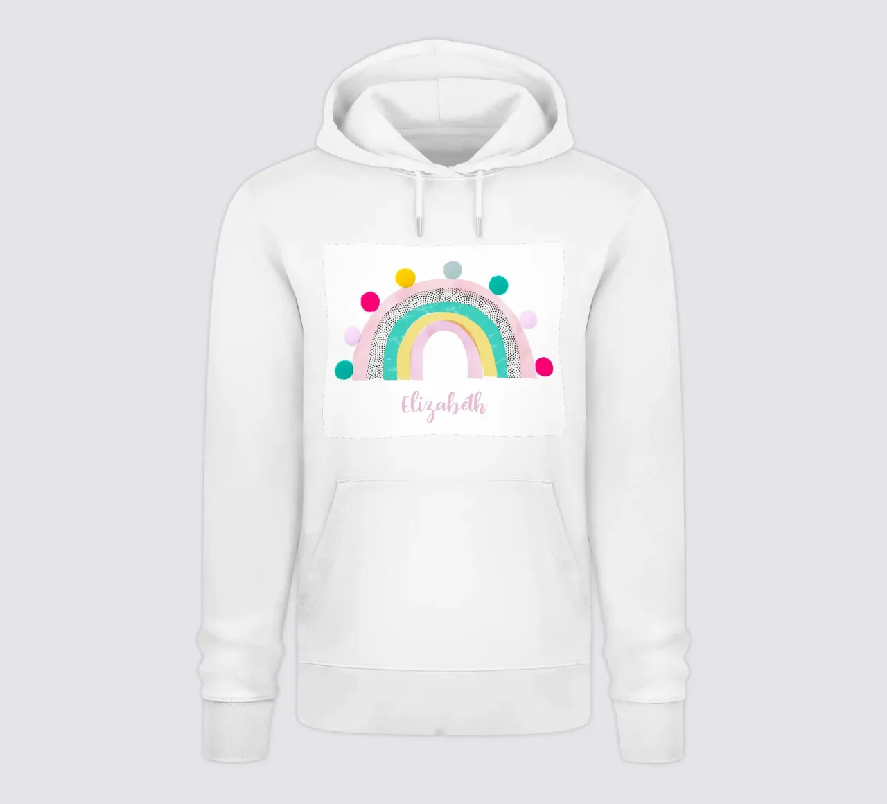 Pom Pom Arcobaleno felpa con cappuccio da cafelab