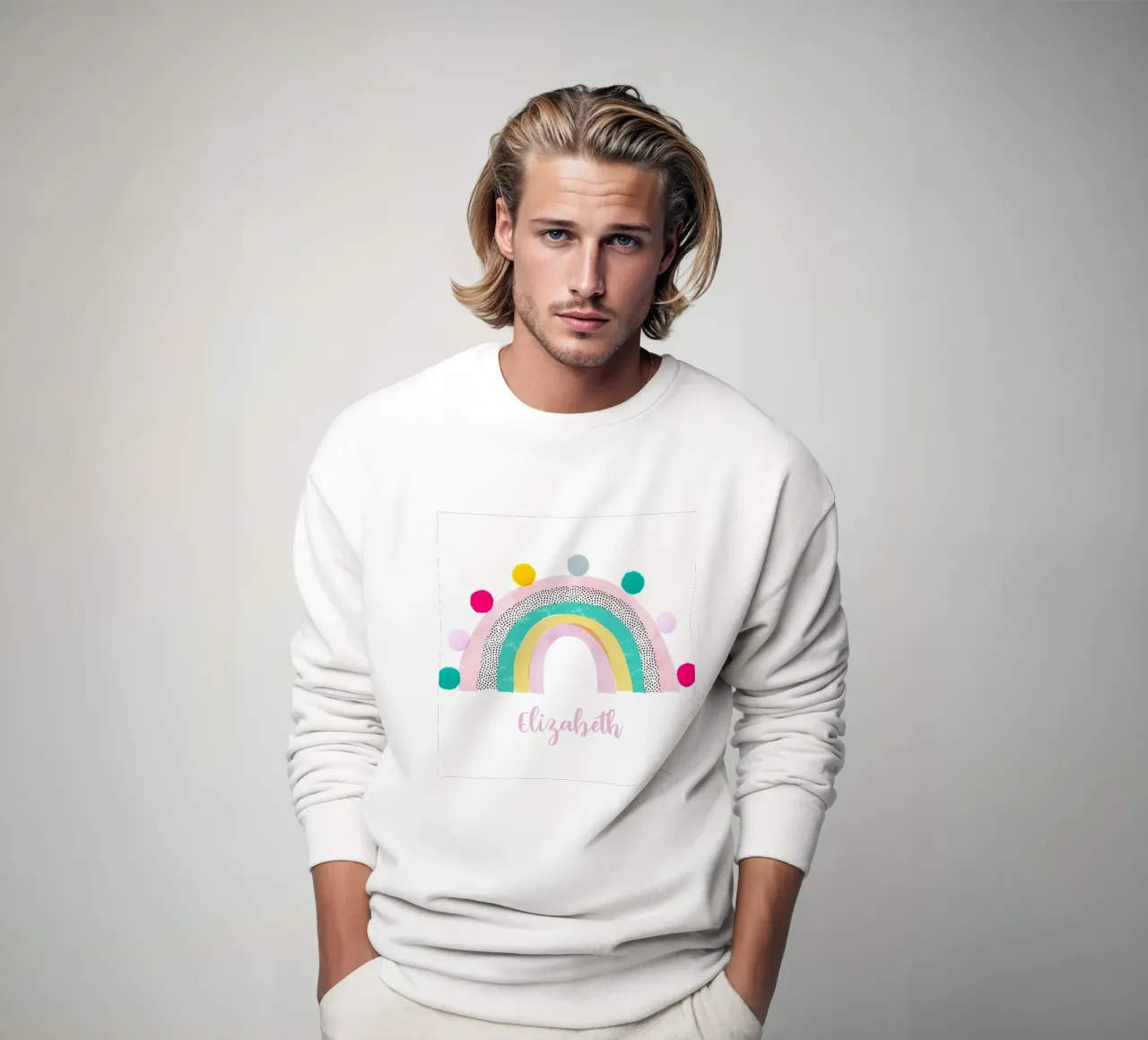 Pom Pom Arcobaleno felpa da cafelab