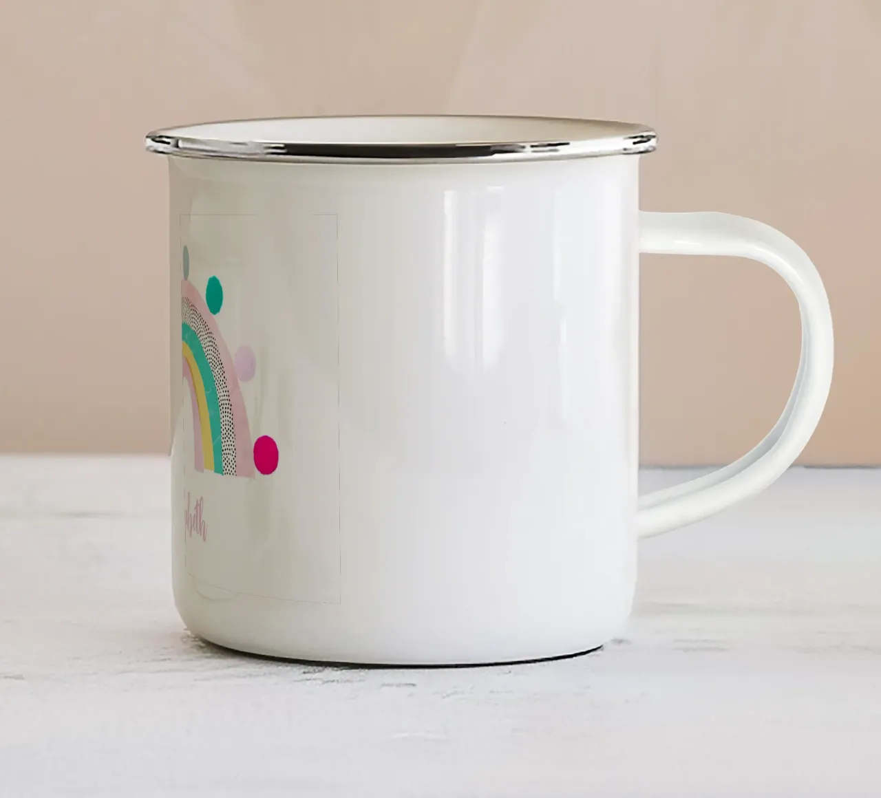 Pom Pom Arcobaleno tazza in smalto da cafelab