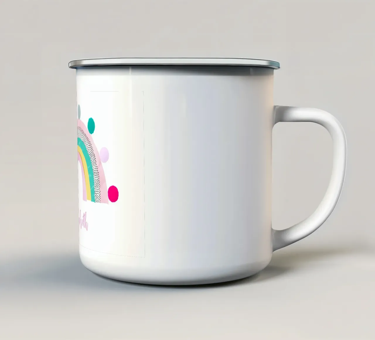 Pom Pom Arcobaleno tazza in smalto da cafelab