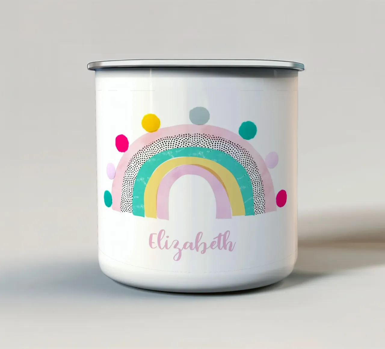 Pom Pom Arcobaleno tazza in smalto da cafelab