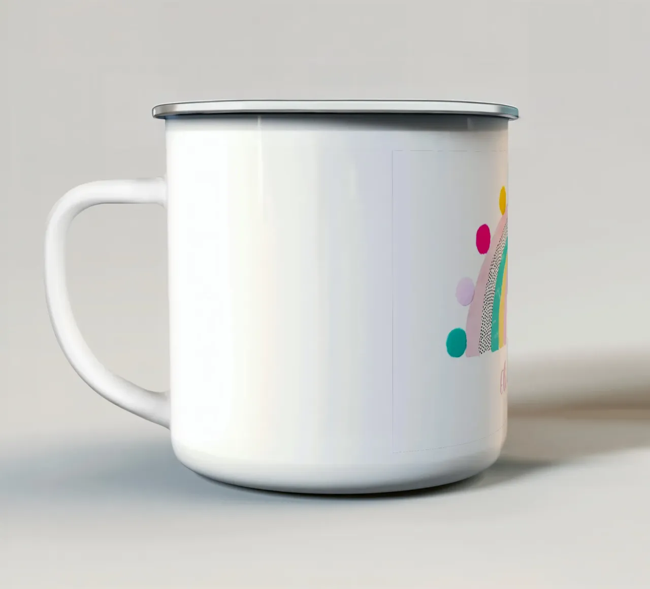 Pom Pom Arcobaleno tazza in smalto da cafelab