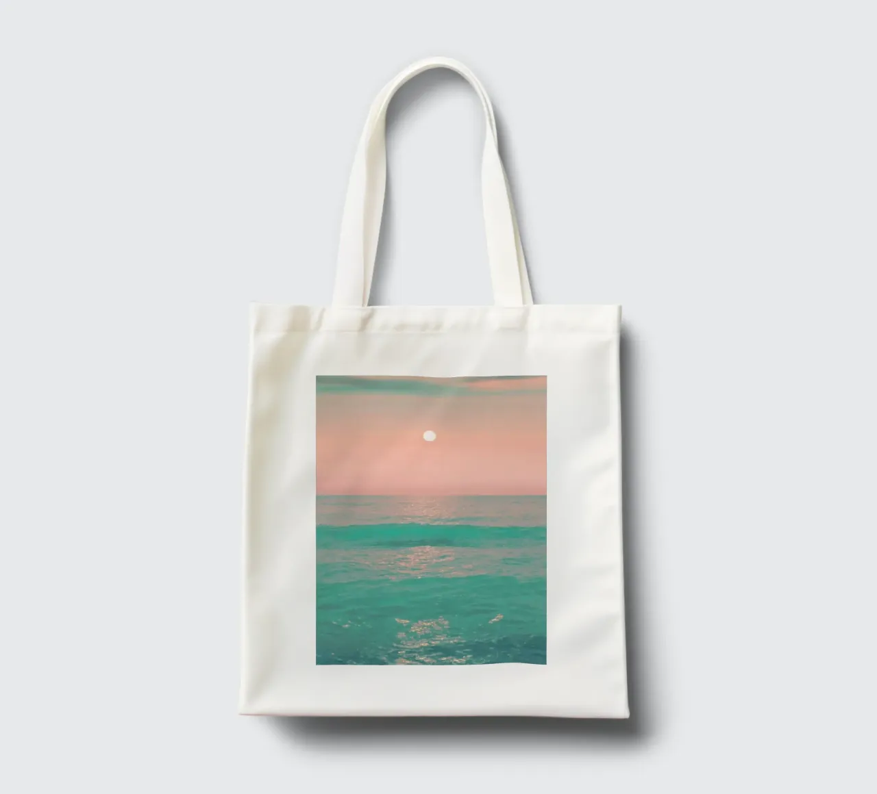Light Pink Turquoise Water tote bag by Eva Nev Photography