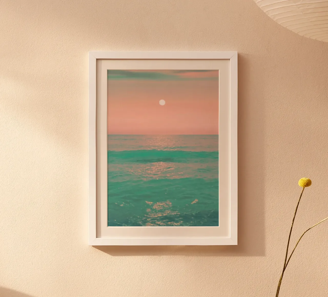 Light Pink Turquoise Water poster by Eva Nev Photography
