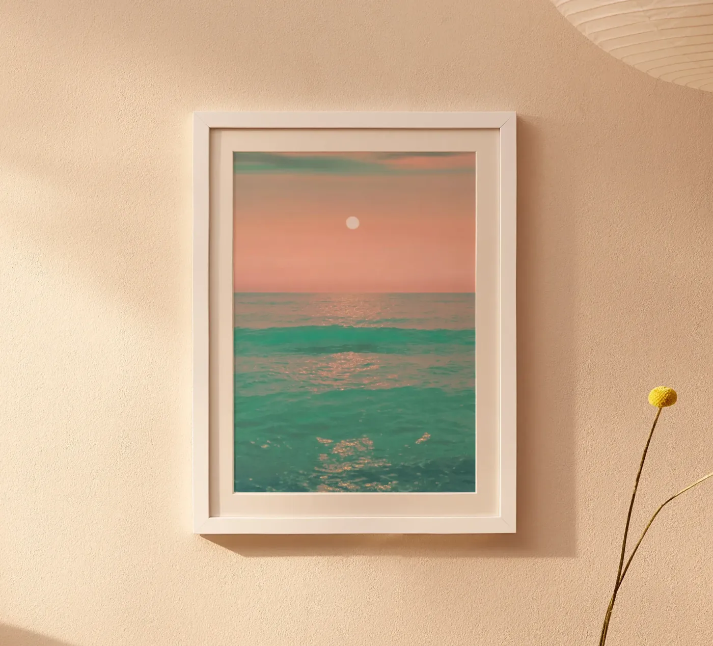 Rose clair Eau turquoise poster de Eva Nev Photography