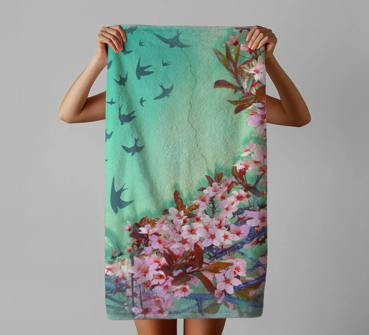 Inverted Flight of Swallows towel by Eva Nev Photography