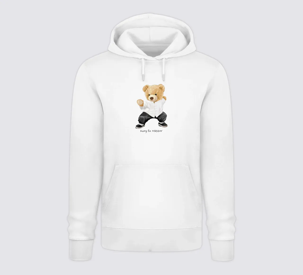 Maestro di Kung fu Orso felpa con cappuccio da Bear Tees